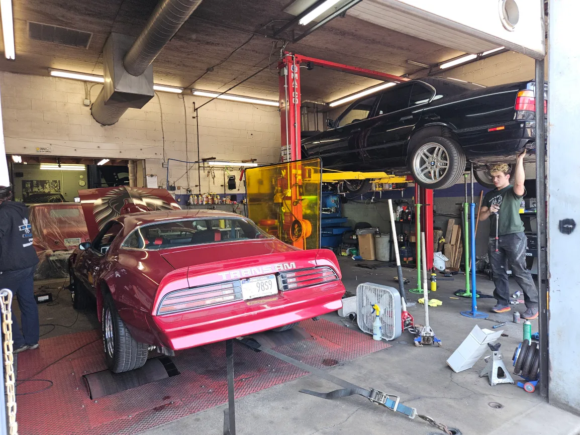 Red Pontiac Trans Am Firebird on the Dyno Red Pontiac Trans Am Firebird on the Dyno